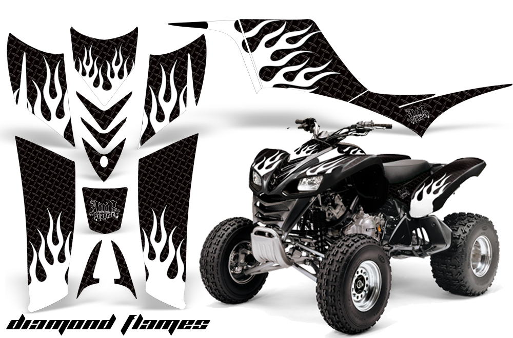 Kawasaki KFX 700 Graphics diamondflame white-blkbg